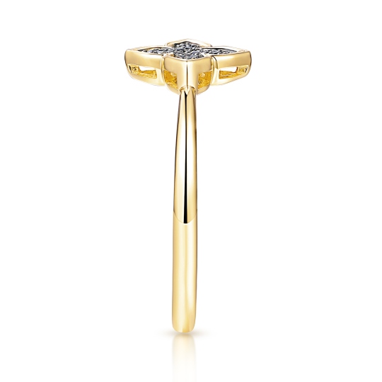 Pierścionek z czarnymi diamentami (R98898 Y BD): 10