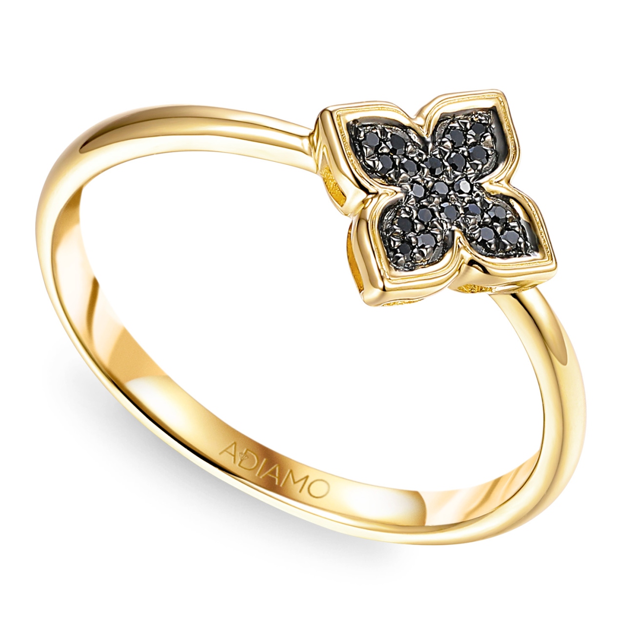 Pierścionek z czarnymi diamentami (R98898 Y BD): 10