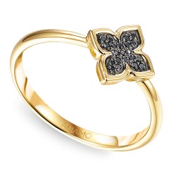 Pierścionek z czarnymi diamentami (R98898 Y BD): 15 - zdjęcie: 2