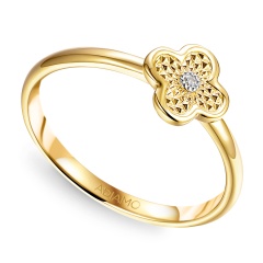 Pierścionek z diamentem (R98896 Y 0,01ct)