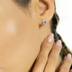 Komplet biżuterii z tanzanitami i diamentami (E+P+R58266) - zdjęcie: 8