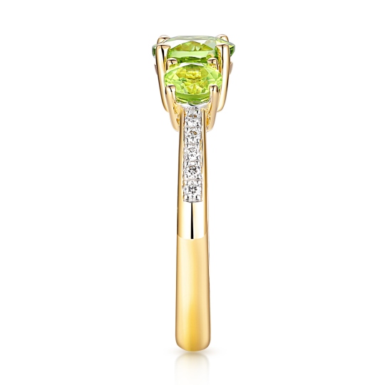 Pierścionek z perydotami i diamentami (R59520 Y PT): 10