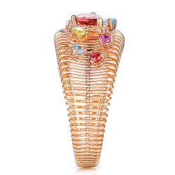 Pierścionek z kolorowymi kamieniami i diamentami (R98870 R AM,BT,CT,PTR,WT) : 10 - zdjęcie: 5