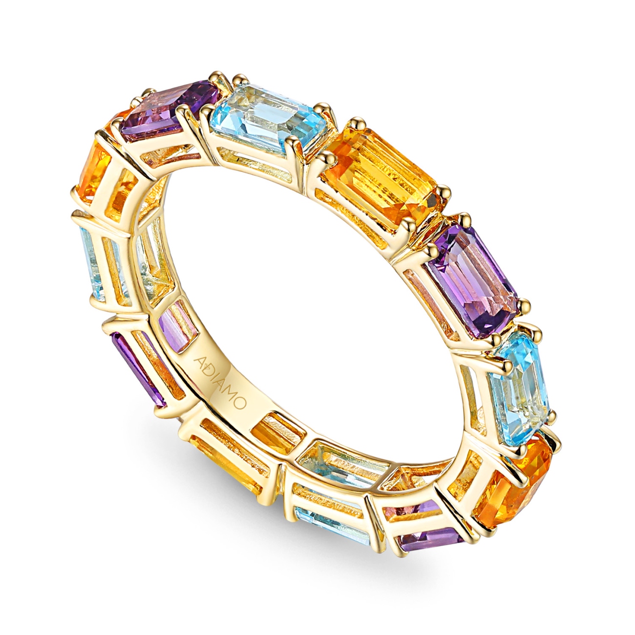 Pierścionek z kolorowymi kamieniami (R98893 Y AM,BT,CT): 10