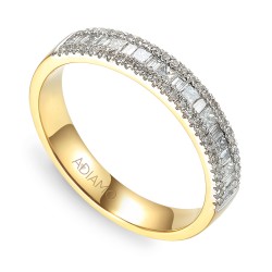 Pierścionek obrączkowy z diamentami (R46029 Y): 10 - zdjęcie: 2