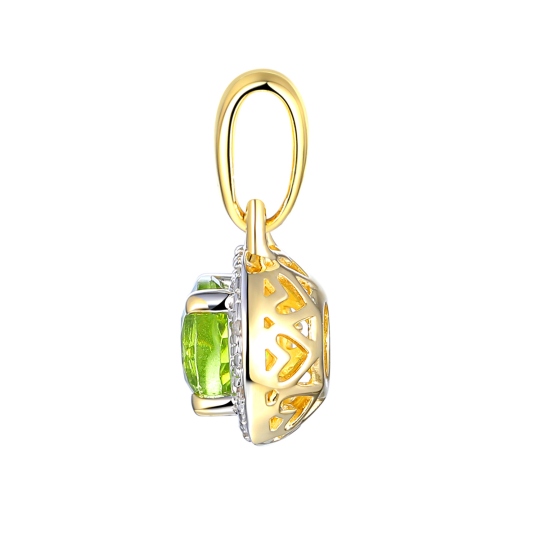 Zawieszka z perydotem i diamentami (P98723 Y PT)