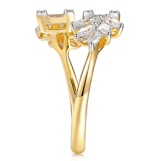 Pierścionek z diamentami laboratoryjnymi (R98876 Y LGD): 15