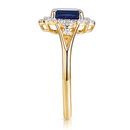 Pierścionek z szafirem i diamentami (R98879 Y SA): 10