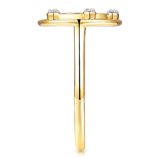 Pierścionek z czarnym agatem i diamentami (R98887 Y BAG): 17