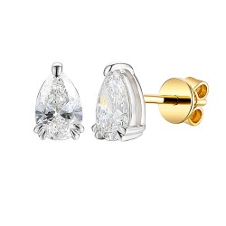 Kolczyki z diamentami laboratoryjnymi - zdjęcie: 2