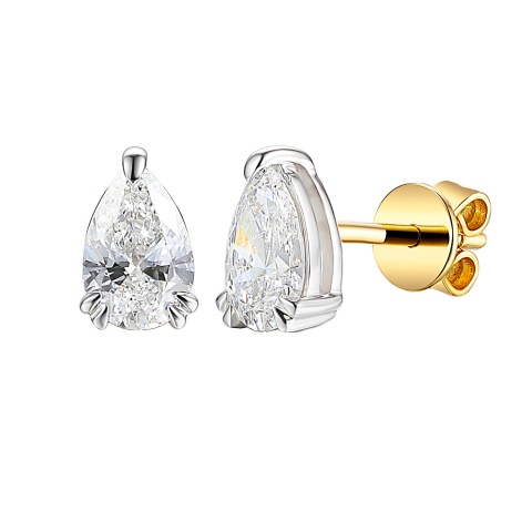 Kolczyki z diamentami laboratoryjnymi