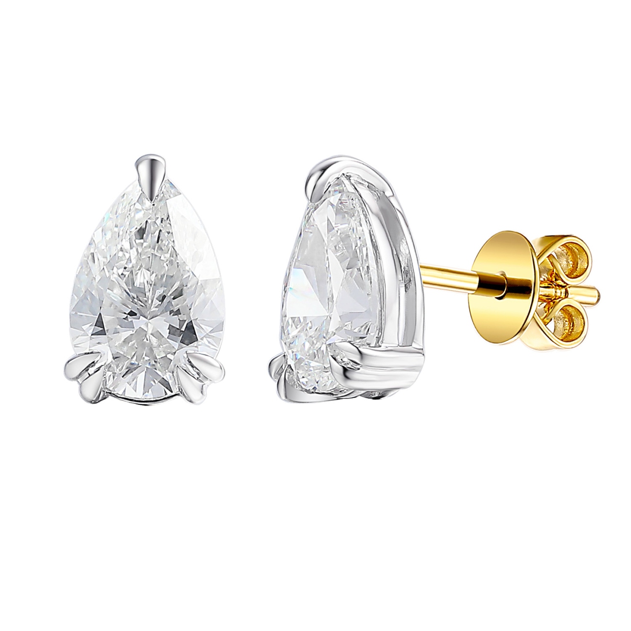 Kolczyki z diamentami laboratoryjnymi