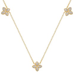 Naszyjnik z diamentami (N12238 Y G) - zdjęcie: 2