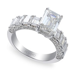 Pierścionek z diamentami laboratoryjnymi (R94454 W LGD): 10 - zdjęcie: 2