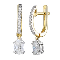 Kolczyki z diamentami laboratoryjnymi