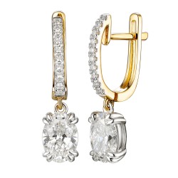 Kolczyki z diamentami laboratoryjnymi - zdjęcie: 2