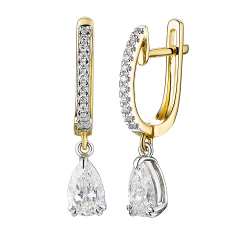 Kolczyki z diamentami laboratoryjnymi