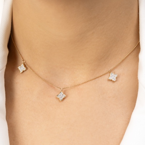 Naszyjnik z diamentami (N12240 Y G)