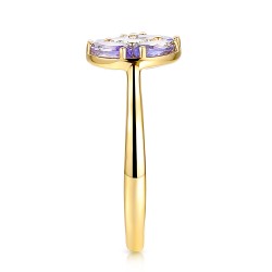 Pierścionek z tanzanitami i diamentami (R98886 Y T): 14 - zdjęcie: 5