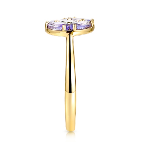 Pierścionek z tanzanitami i diamentami (R98886 Y T): 10