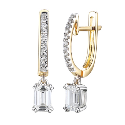 Kolczyki z diamentami laboratoryjnymi