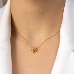 Naszyjnik z cytrynami i diamentem (N12243 Y G CT) - zdjęcie: 3