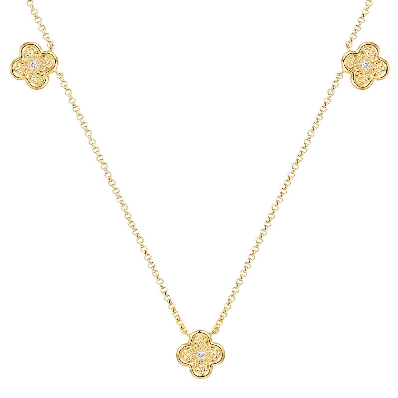 Naszyjnik z diamentami (N12239 Y G)