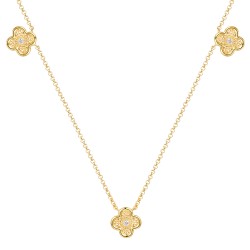 Naszyjnik z diamentami (N12239 Y G) - zdjęcie: 2