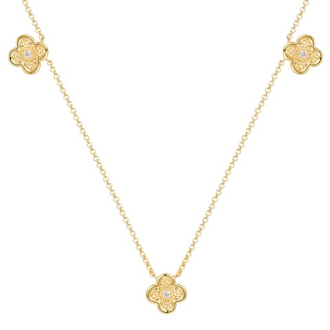 Naszyjnik z diamentami (N12239 Y G)