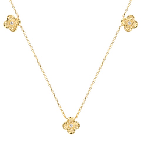 Naszyjnik z diamentami (N12239 Y G)