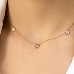 Naszyjnik z diamentami (N12239 Y G) - zdjęcie: 3