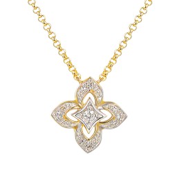 Naszyjnik z diamentami (N12241 Y G) - zdjęcie: 2