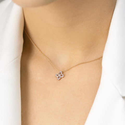 Naszyjnik z diamentami (N12241 Y G)