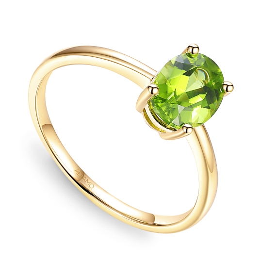 Komplet biżuterii z perydotami (E43062YPT+P43062YPT+R43062YPT)