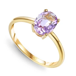 Komplet biżuterii z różowymi ametystami (E43062YPAM+P43062YPAM+R43062YPAM) - zdjęcie: 3