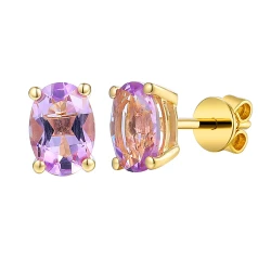 Komplet biżuterii z różowymi ametystami (E43062YPAM+P43062YPAM+R43062YPAM) - zdjęcie: 5