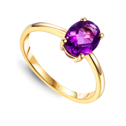 Komplet biżuterii z ametystami (E43062YAM+P43062YAM+R43062YAM) - zdjęcie: 3