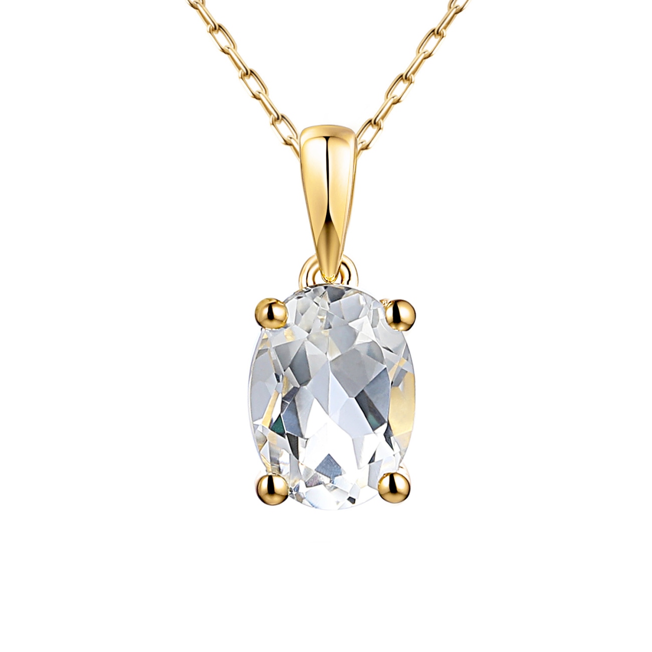 Zawieszka z białym topazem (P43062 Y WT)