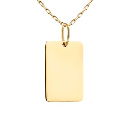 Zawieszka złota blaszka „nieśmiertelnik” (P88880 Y) - zdjęcie: 2