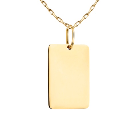 Zawieszka złota blaszka „nieśmiertelnik” (P88880 Y)