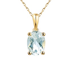 Komplet biżuterii z akwamarynami (E43062YAQ+P43062YAQ) - zdjęcie: 3