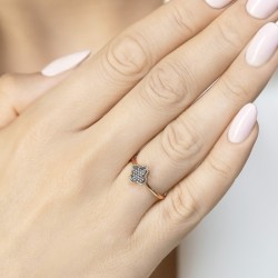 Pierścionek z czarnymi diamentami (R98900 Y BD): 10 - zdjęcie: 3