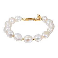 Bransoletka złota z perłami i diamentami (B09872 Y PL)