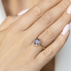 Pierścionek z tanzanitami i diamentami (R98886 Y T): 10 - zdjęcie: 3