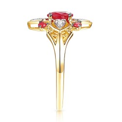 Pierścionek z rubinami i diamentami (R98880 Y RU): 10 - zdjęcie: 5