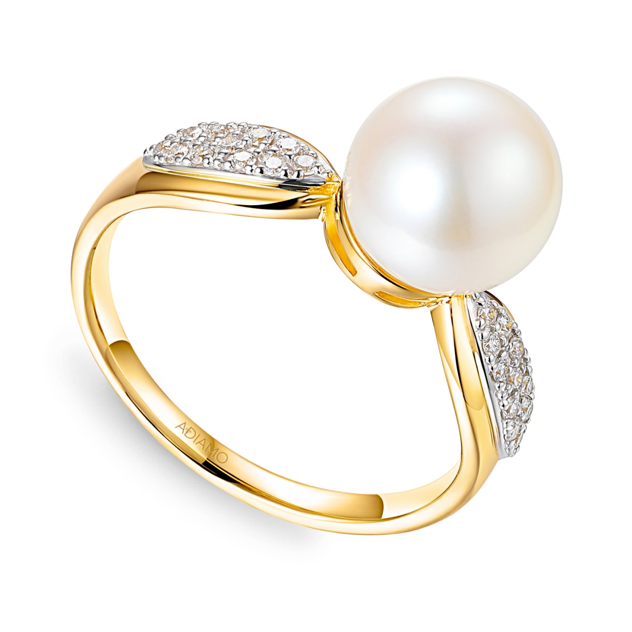 Pierścionek z perłą i diamentami (R98884 Y PL): 14