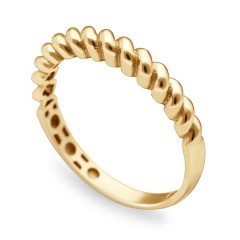 Pierścionek złoty spleciony