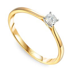 Pierścionek z diamentem laboratoryjnym (R65478 0,10ct YW LGD): 10 - zdjęcie: 2