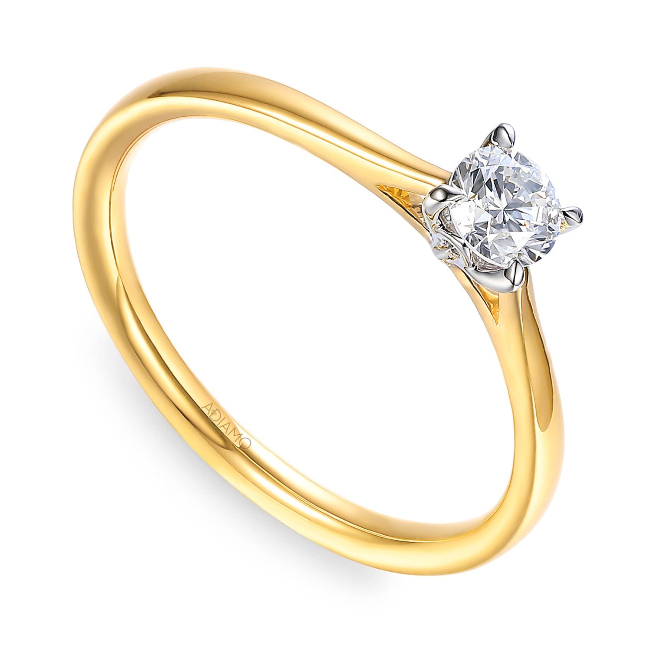 Pierścionek z diamentem laboratoryjnym (R65478 0,29ct YW LGD): 10