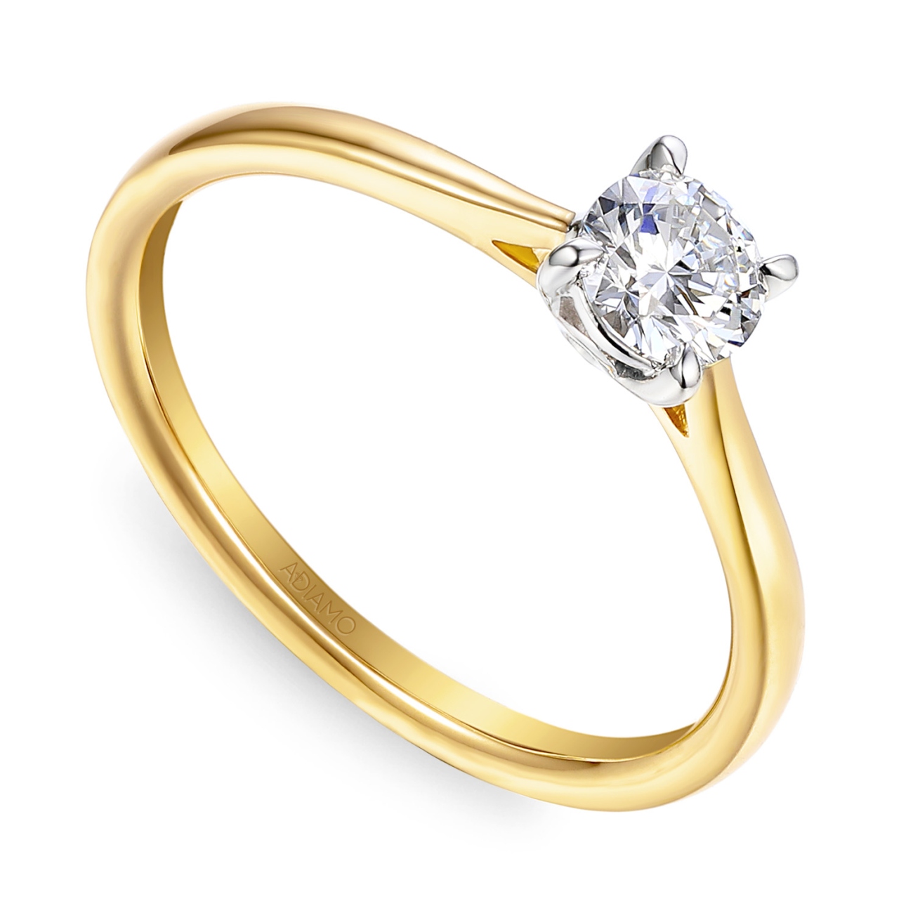 Pierścionek z diamentem laboratoryjnym (R65478 0,40ct YW LGD): 10